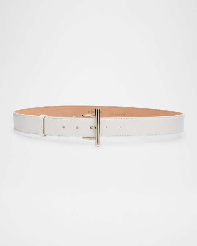 T-Bar Skinny Leather Belt